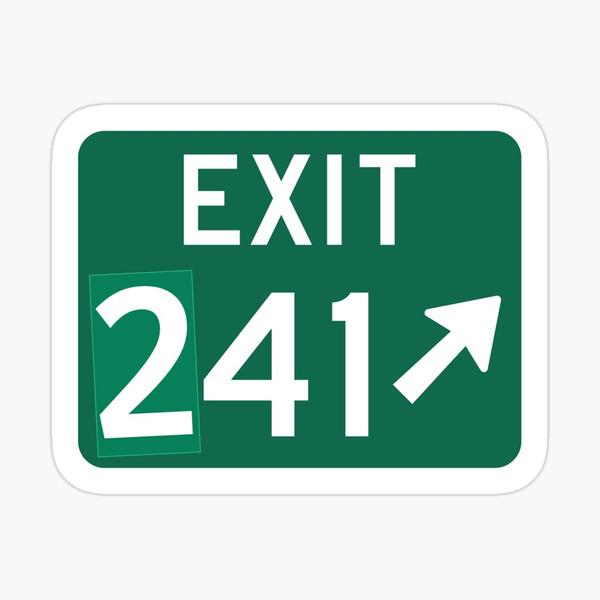 Exit (2)41 Sign Muncie Sticker