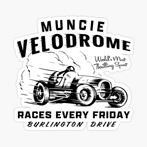 Velodrome Retro Racing Sticker