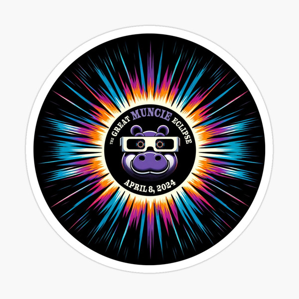The Great Muncie Eclipse of 2024 Sticker