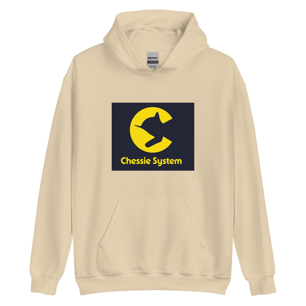 A mockup of the Chessie System Hoodie