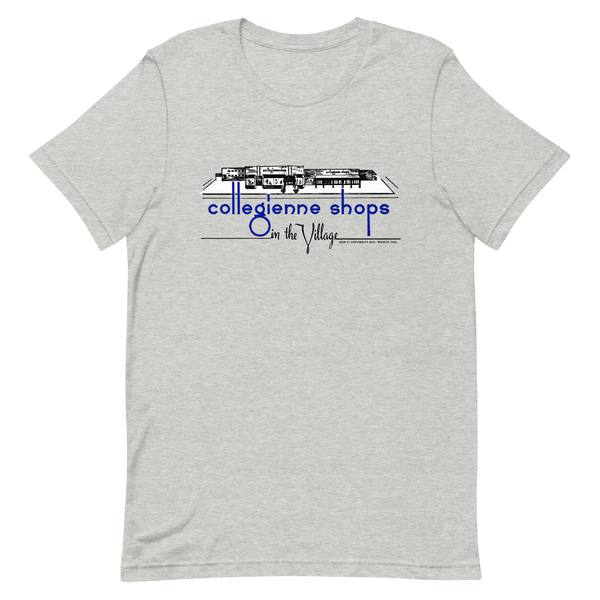 A mockup of the Collegienne Shop Ball Stores T-Shirt