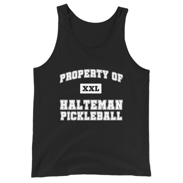 A mockup of the Halteman Pickleball Property of Tank Top