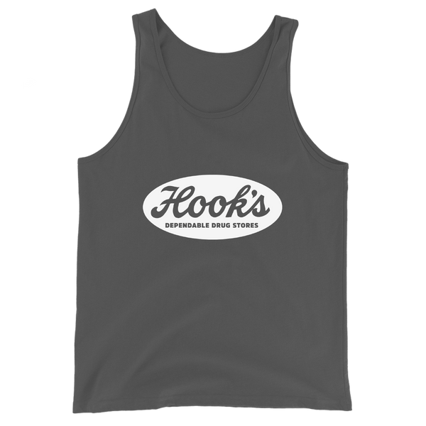 A mockup of the Hook's Dependable Drug Stores Tank Top