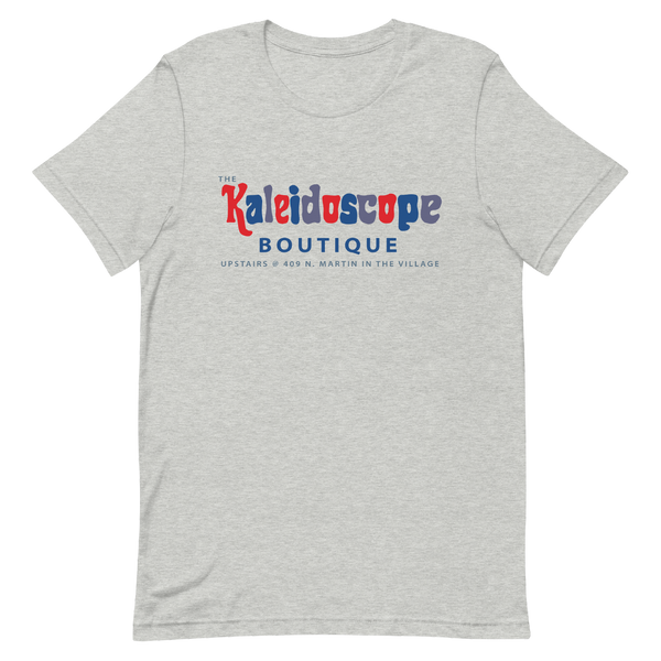 A mockup of the Kaleidoscope Boutique T-Shirt