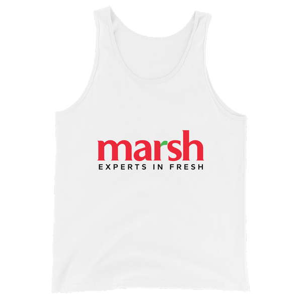 A mockup of the Marsh Supermarkets Experts in Fresh Tank Top