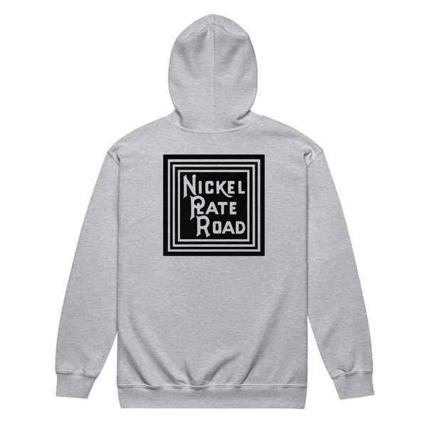 A mockup of the Nickel Plate Railroad Zipping Hoodie