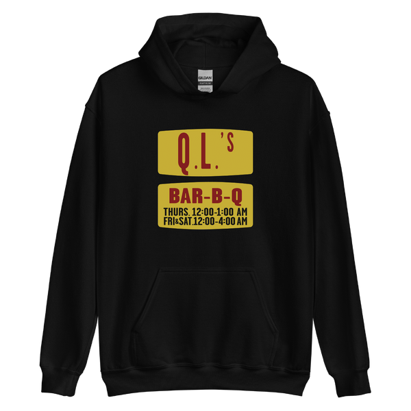 A mockup of the QL's Bar-B-Q Hoodie