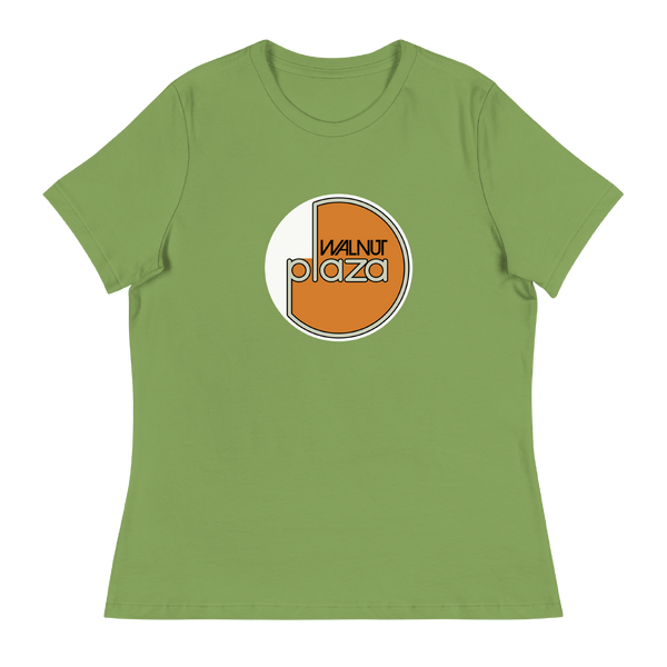 A mockup of the Walnut Plaza Muncie Ladies Tee