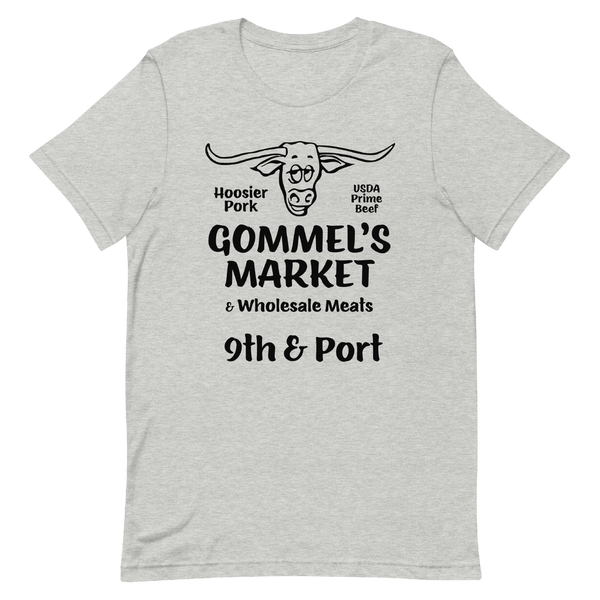 A mockup of the Gommel's Market T-Shirt