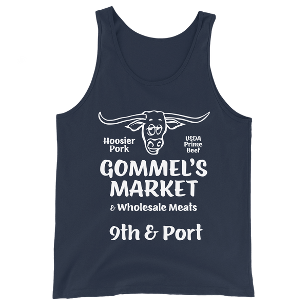 A mockup of the Gommel's Market Tank Top