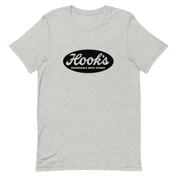 A mockup of the Hook's Dependable Drug Stores T-Shirt