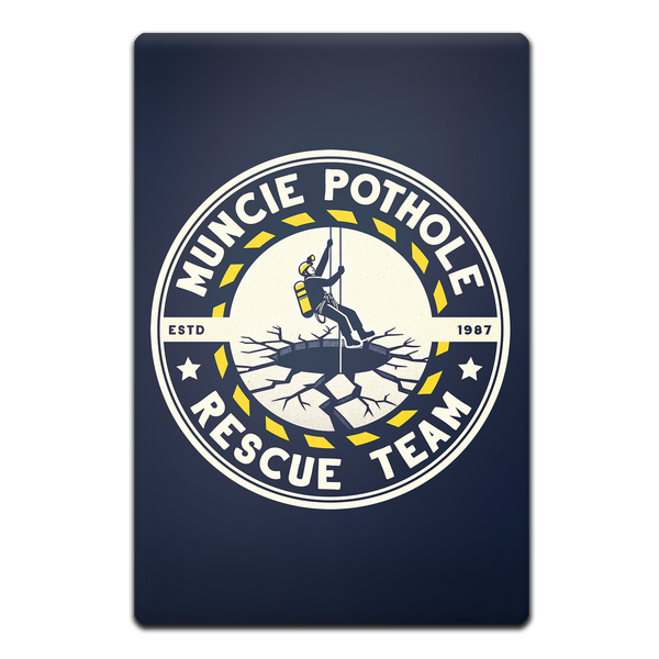 Pothole Rescue Crew Muncie Magnet