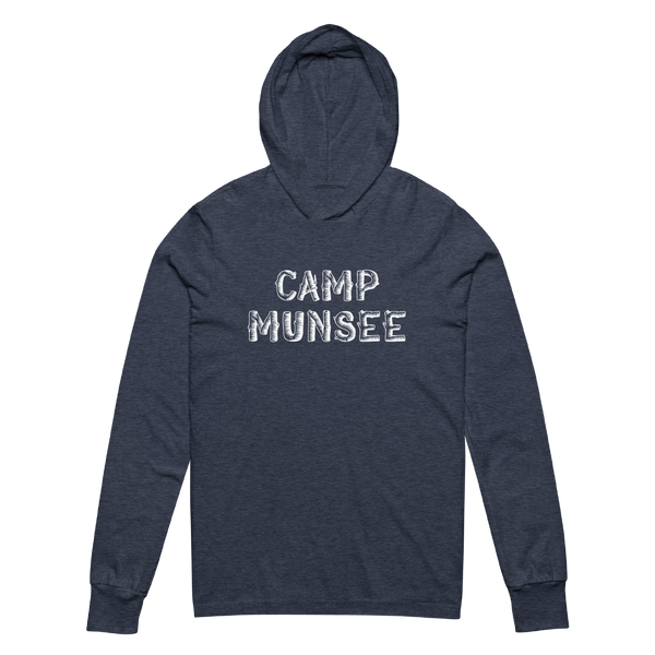 A mockup of the Camp Munsee Hooded Tee