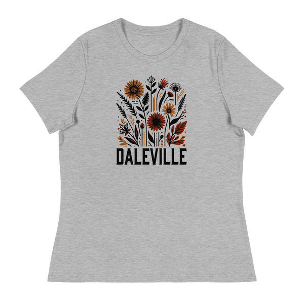 A mockup of the Daleville Cottage Core Bouquet Ladies Tee