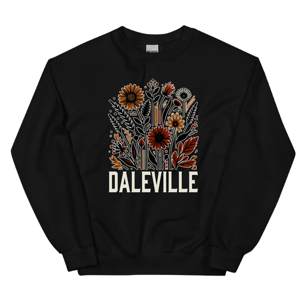 A mockup of the Daleville Cottage Core Bouquet Crewneck