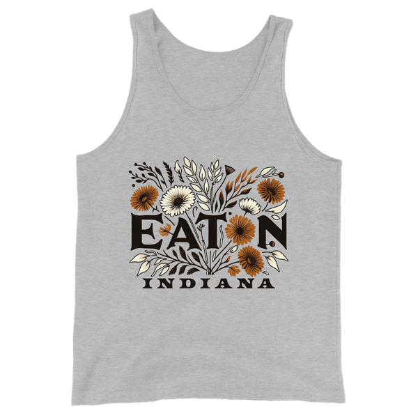 A mockup of the Eaton Cottage Core Bouquet Tank Top