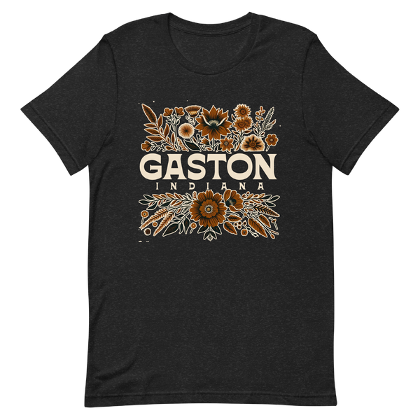A mockup of the Gaston Cottage Core Bouquet T-Shirt