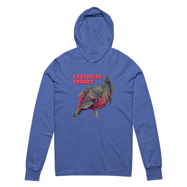 A mockup of the Southside Turkey Hooded Tee