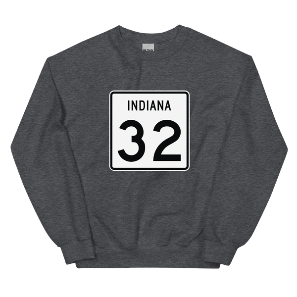 A mockup of the Indiana State Route 32 Crewneck