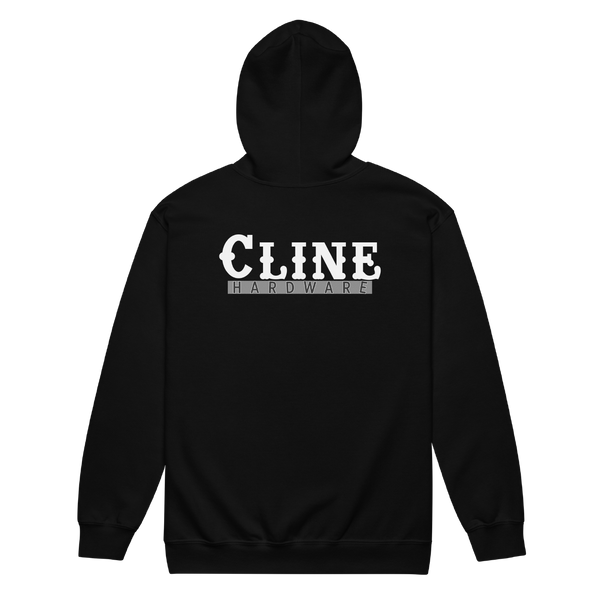 A mockup of the Cline Hardware Selma Zipping Hoodie