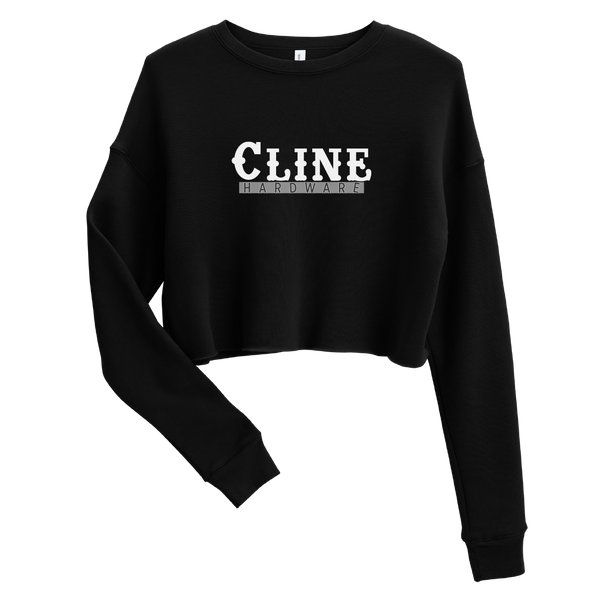 A mockup of the Cline Hardware Selma Ladies Cropped Crewneck