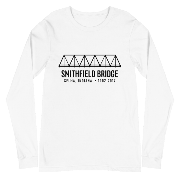 A mockup of the Smithfield Bridge Selma Long Sleeve Tee