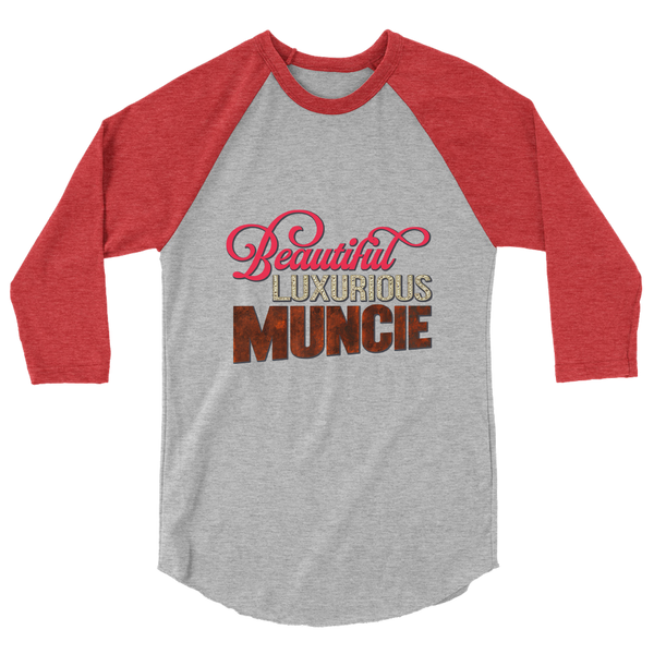 Beautiful Luxurious Muncie Blingy Title Raglan 3/4 Sleeve