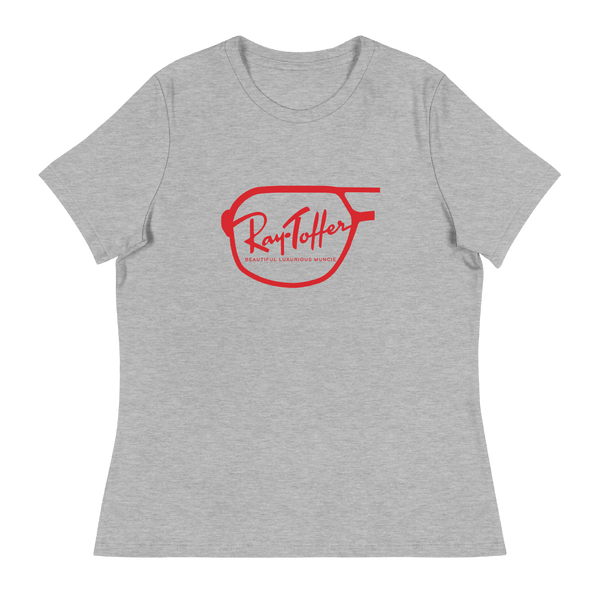 A mockup of the Ray Toffer Rayban Parody Ladies Tee