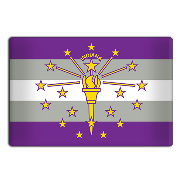 Graysexual Indiana Pride Flag Magnet