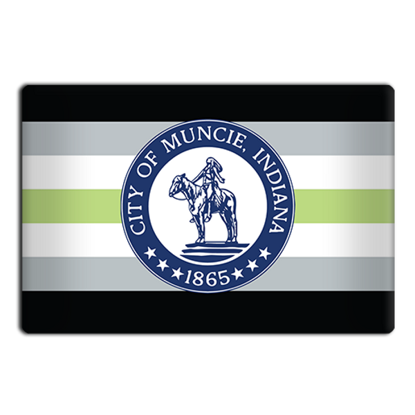 Agender Muncie Pride Flag Magnet