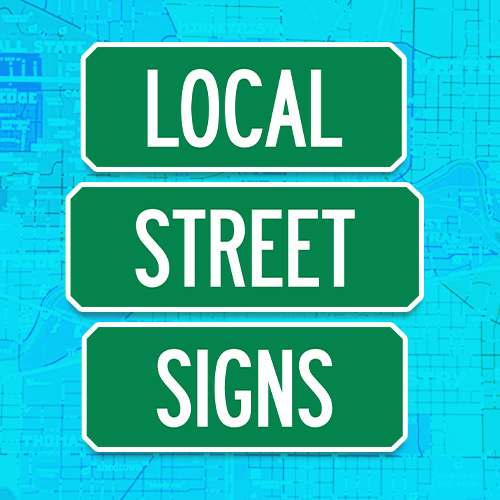 Local Street Sign Long Sleeve Tees