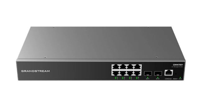 Grandstream GWN7801 Enterprise Layer 2 Managed Network Switch 8 X GigE 2 X  SFP - AV Mart Australia