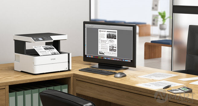 The EcoTank ET-M2170 allows your home office to do more in one small, space saving package.