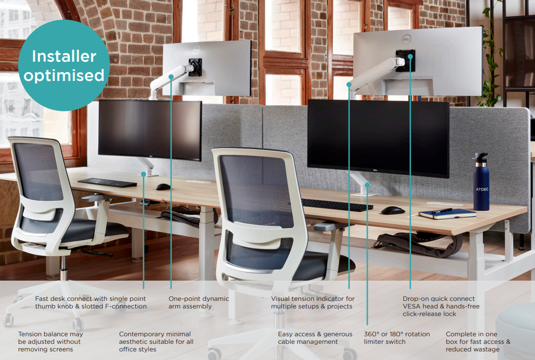 Atdec Ora Monitor Arm installation