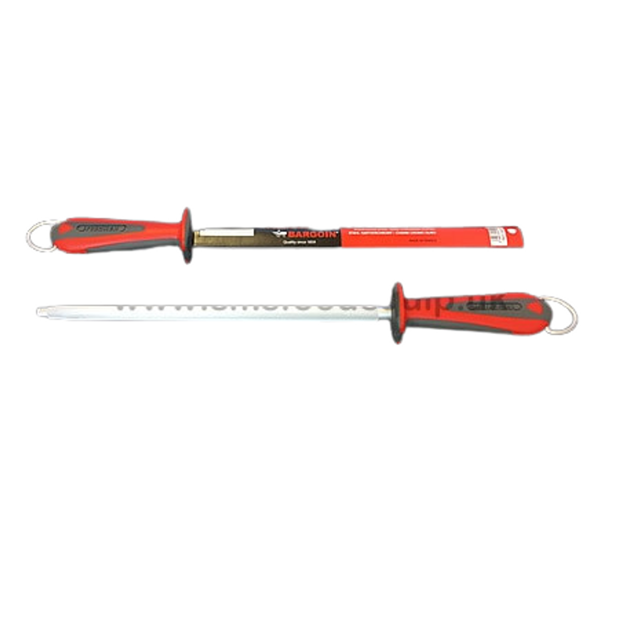 Fischer Bargoin - butchers steel oval (red/grey handle)