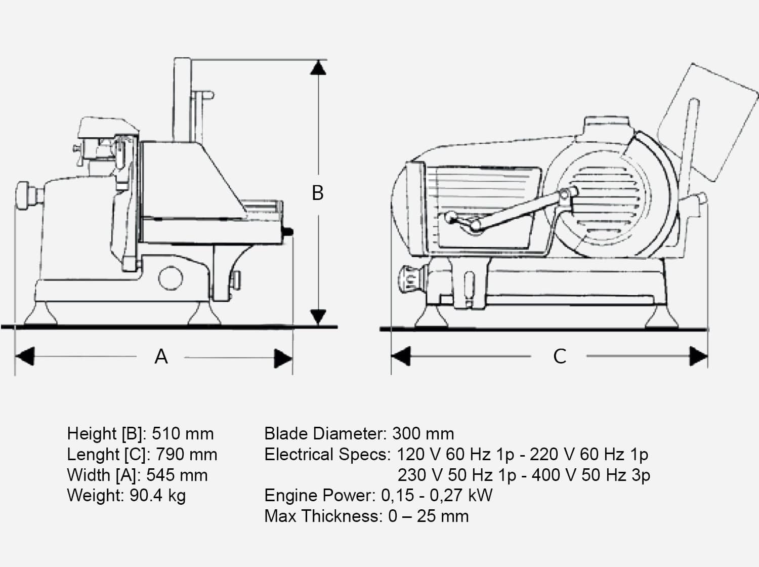 Berkel Delicatessen 300 Meat Slicer