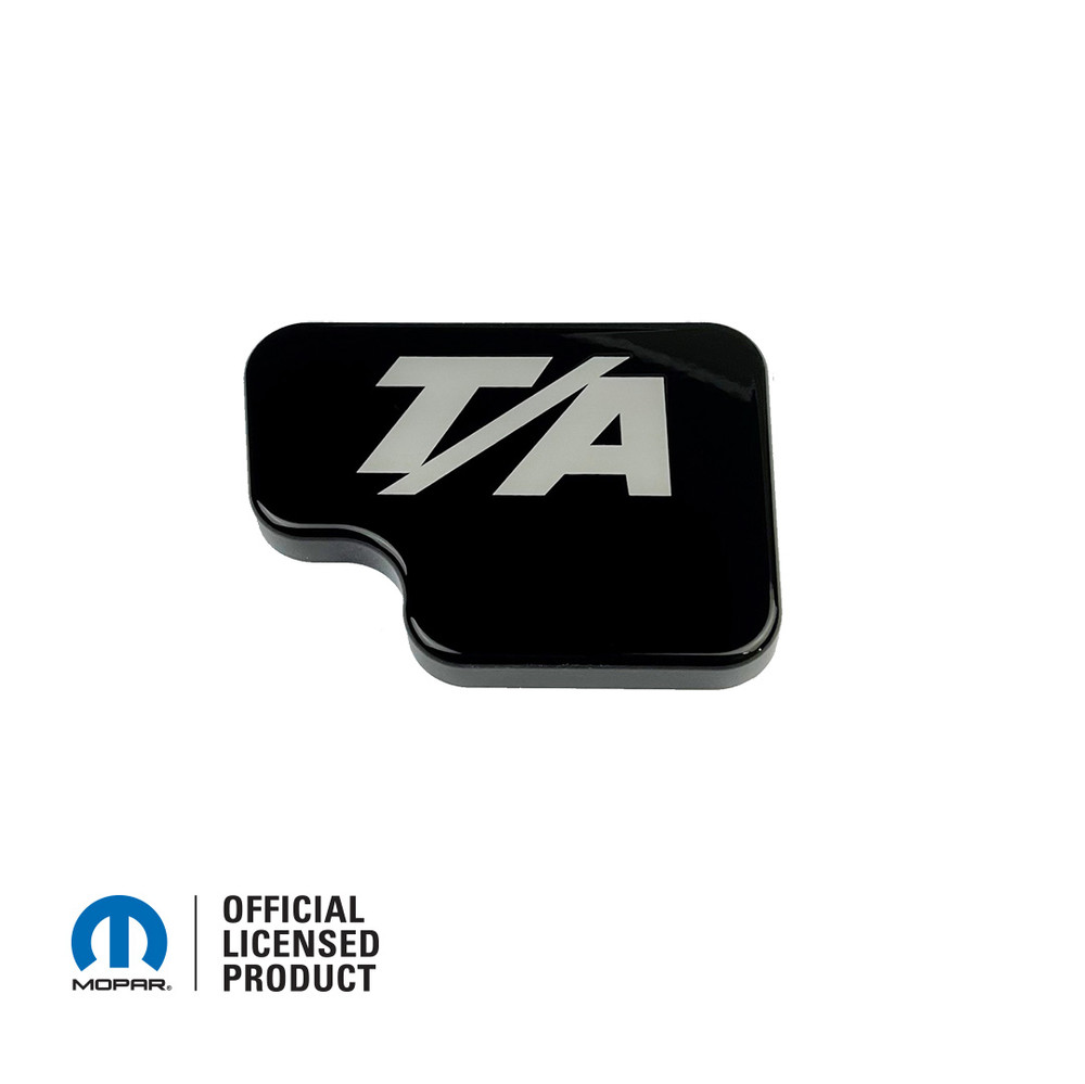 *In Stock* PX8 Black 2015-up Dodge Manifold Baffle Cover with T/A Logo in PAE Smokeshow