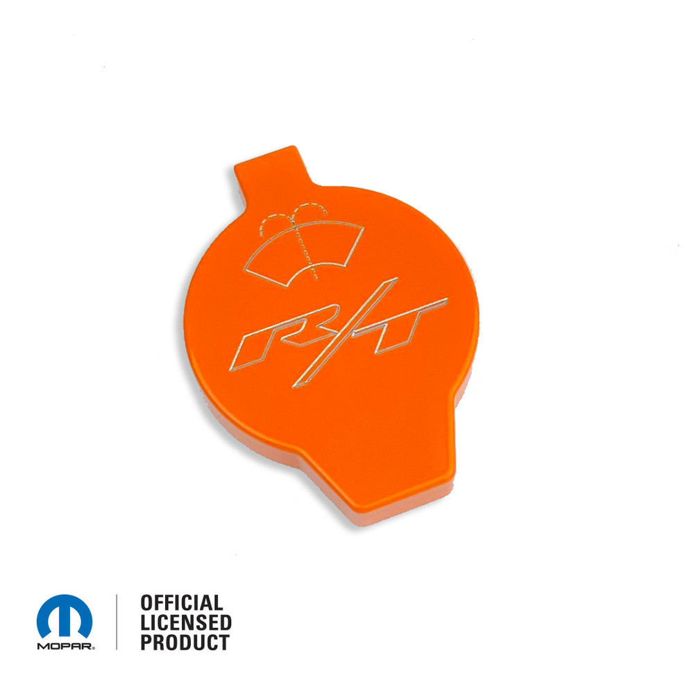 *In Stock* PL4 Header Orange 2015-up Dodge Washer Fluid Cap Cover with Engraved R/T Logo