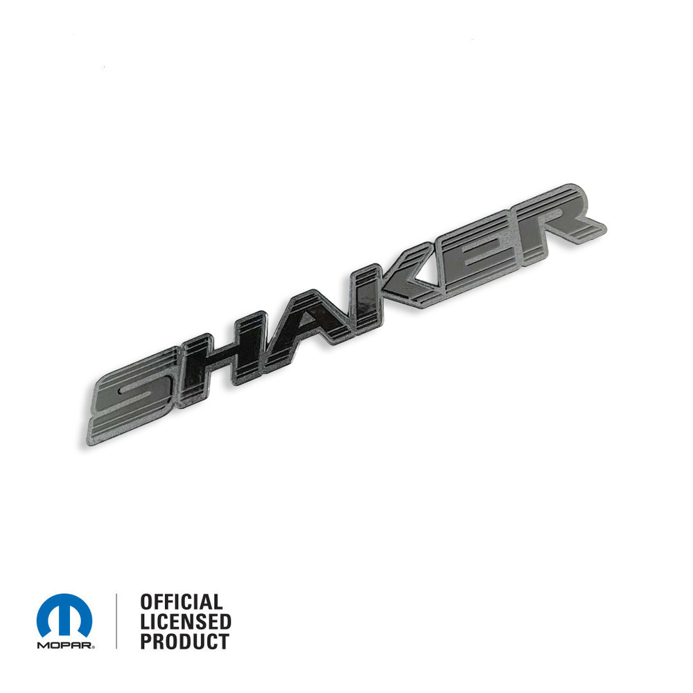 *In Stock* SHAKER Badge with PAU Granite Crystal Border and PX8 Black Logo