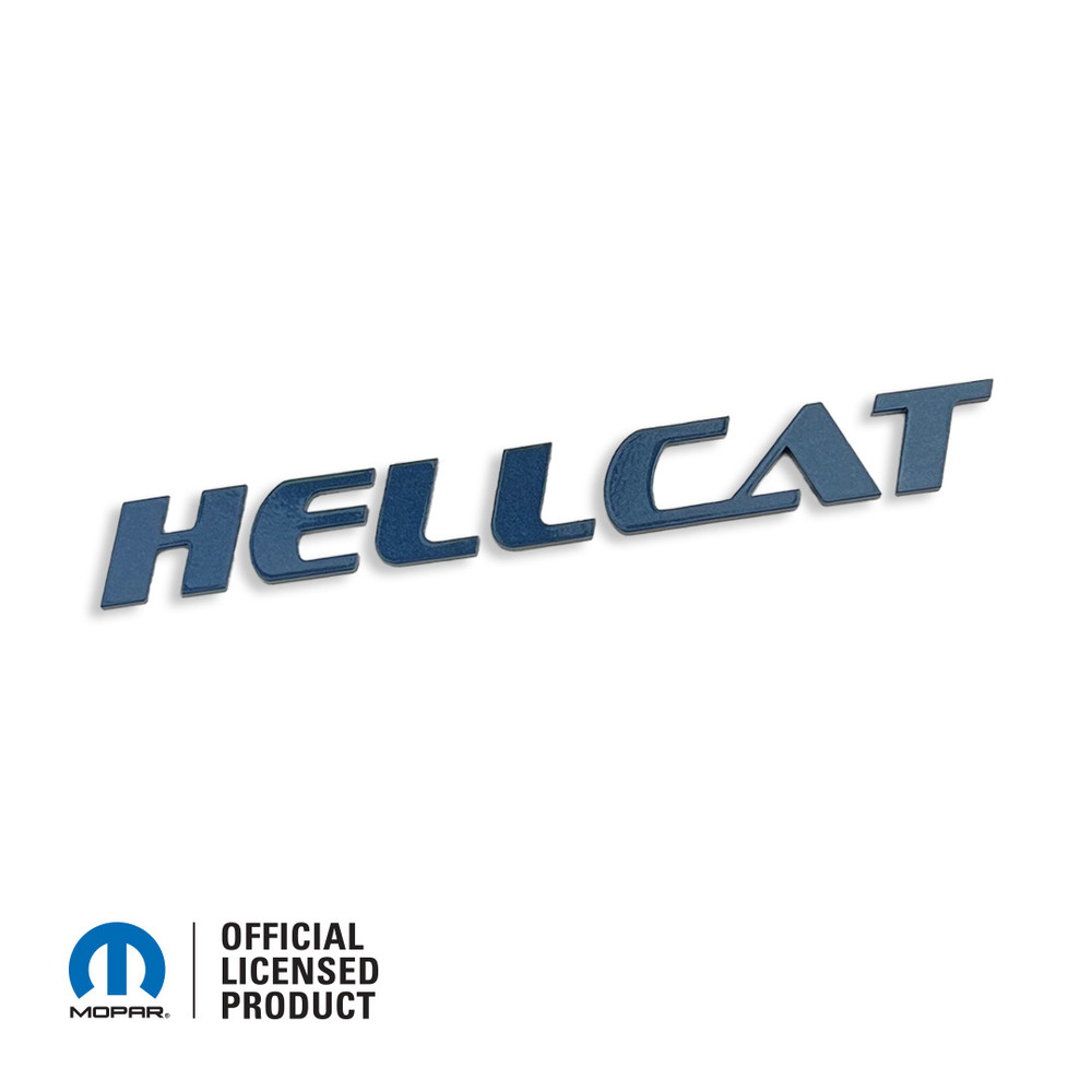Acrylic Hellcat Font Badge - One Color
