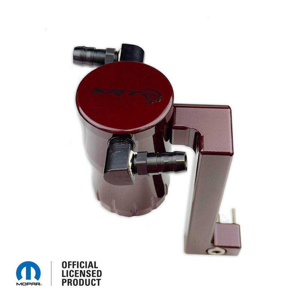 *In Stock* PRV Octane Red 2008-up Dodge Challenger/Charger Hellcat Catch Can with SRT Hellcat Logo in Black