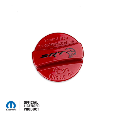 *In Stock* PRY Redline 2008-up Dodge Oil Fill Cap Cover with SRT Hellcat Logo in PX8 Black