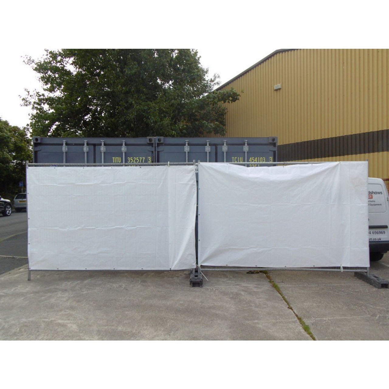 Fence Tarp Standard 1.76 x 3.41m White Tarpaulins Direct