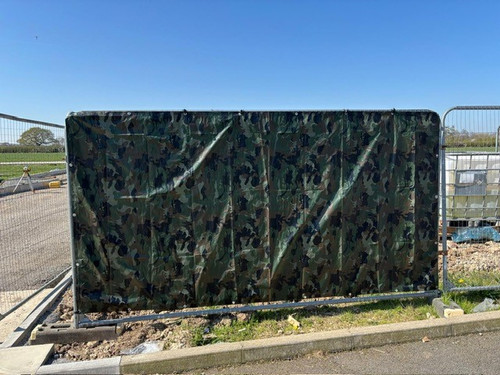 Fence Tarp Standard 1.76 x 3.41m Camouflage/Green 110gsm Fence Tarp Standard 1.76 x 3.41m Camouflage/Green 110gsm