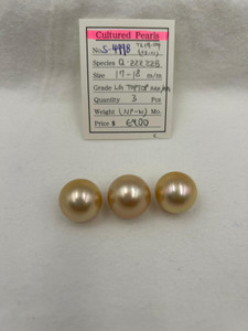 South Sea Natural Gold - 17 - - 18mm - LG TOPTOP AAA/AA - S-4998