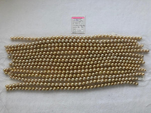 Necklace - South Sea Natural Gold 8 - - 12mm - SDGLG R-MM 1L/DTA - <TAG> - S-5015