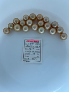 South Sea Natural Gold - 15 - - 18mm - DG 6L AAA/AA - <TAG> - S-4042