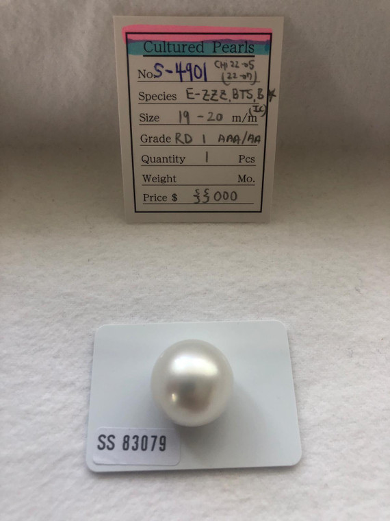 South Sea White - 19 - - 20mm - RD 1 AAA/AA - <TAG> - S-4901