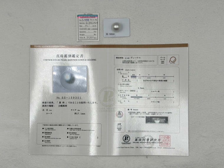 South Sea White - 17 - - 18mm - W/S RD 1 AAA/AA - <TAG> - S-4759