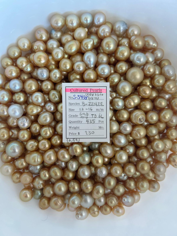 South Sea Natural Gold - 12 - - 16mm - GOLD MIX TD 6L - S-5435